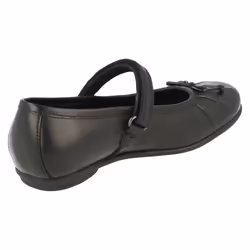 Girls Clarks School Shoes Tasha Ally - G Fit - UK 7.5 Infant, Black