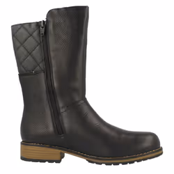 Girls Clarks Mid Calf Boots Kelpie Heidi - F Fit - UK 12 Child, Black