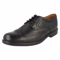 Mens Clarks Formal Brogue Shoes Gabson Limit - G Fit - UK 8.5, Black