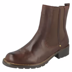 ) Ladies Clarks Chelsea Pull On Boots Orinoco Club - D Fit - UK 3, Burgundy (Red