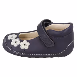 Girls Clarks First Shoes Little Darcy - Navy Leather - UK Size 2G - EU Size 17 - US Size 2.5W