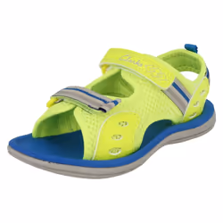 Boys Clarks Casual Sandals Piranha Boy - F Fit - UK 4 Infant, Yellow