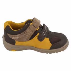 Boys Clarks Casual First Shoes Ru Rocks - F Fit - UK 3 Infant, Brown