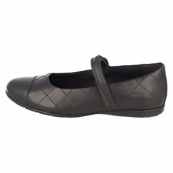 Girls Clarks School Shoes Dance Roxy - G Fit - UK 7 Infant, Black