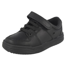 Boys Clarks School Shoes Chad Slide - H Fit - UK 7 Infant, Black