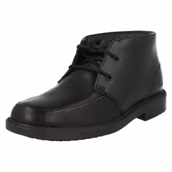 Boys Clarks Smart Boots Deon Top - F Fit - UK 13 Child, Black