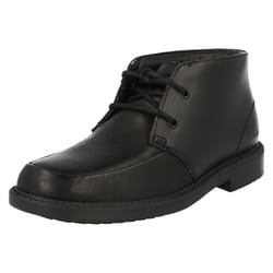 Boys Clarks Smart Boots Deon Top - G Fit - UK 13.5 Child, Black