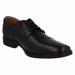 Mens Clarks Formal Lace Up Shoes Tilden Cap - G Fit - UK 8, Black - Additional view 5