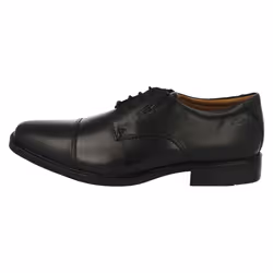 Mens Clarks Formal Lace Up Shoes Tilden Cap - G Fit - UK 9.5, Black