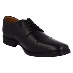 Mens Clarks Formal Lace Up Shoes Tilden Cap - G Fit - UK 9.5, Black