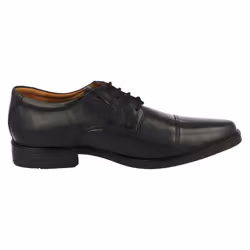 Mens Clarks Formal Lace Up Shoes Tilden Cap - Black, UK 9