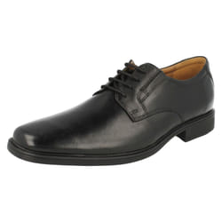 Mens Clarks Formal Shoes Tilden Plain - G Fit - UK 7.5, Black