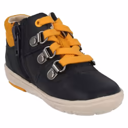 ) Infant Boys Clarks First Ankle Boots Maxi Square - G Fit - UK 4 Infant, Navy (Blue