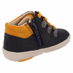 ) Infant Boys Clarks First Ankle Boots Maxi Square - G Fit - UK 4 Infant, Navy (Blue