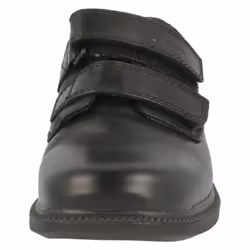 Boys Clarks Leather Classic School Shoe Deaton - F Fit - UK 7 Infant, Black