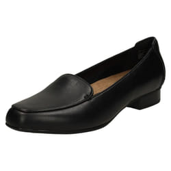 Ladies Clarks Flats Keesha Luca - D Fit - UK 3, Black
