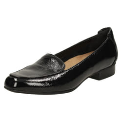 Ladies Clarks Flats Keesha Luca - E Fit - UK 3, Black