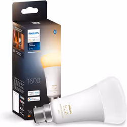 Philips Hue New White Ambiance Smart Light Bulb 100W - 1600 Lumen [E27 Edison Screw] with Bluetooth. Works with Alexa, Google ...