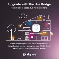 Philips Hue New White Ambiance Smart Light Bulb 100W - 1600 Lumen [E27 Edison Screw] with Bluetooth. Works with Alexa, Google Assistant and Apple