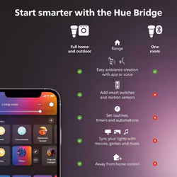 Philips Hue New White Ambiance Smart Light Bulb 100W - 1600 Lumen [E27 Edison Screw] with Bluetooth. Works with Alexa, Google Assistant and Apple