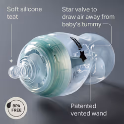 Tommee Tippee Baby Bottles, Advanced Anti-Colic Baby Bottle with Slow Flow Breast-Like Teat, 260ml, 0m+, Self-Sterilising, Baby Feeding Essentials,