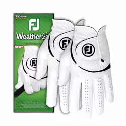 FootJoy WeatherSof Men's 2-Pack Golf Glove, White