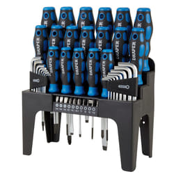 Draper 44 Piece Precision Screwdriver Hex Key and Bit Set | Soft Grip Drivers Hand Tools | DIY and Professional Kit | Tool Stand | Magnetic Tips |