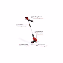 Einhell Power X-Change 18V Cordless Strimmer - 24cm Cutting Width, Cordless Grass Trimmer and Lawn Edger, Includes 20 x Blades - GE-CT 18 Li Solo Lawn