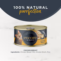 Encore 100% Natural Wet Cat Food, Chicken Breast in 70g Tin, (Pack of 16)