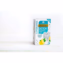 Twinings Superblends Detox with Lemon, Ginger, Burdock Root & Fennel, 80 Teabags (Multipack of 4 x 20 Bags)