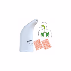 Health Original Himalayan Salt Inhaler Pipe Ceramic filled with 100% Pure Himalayan salt - with hygienic with 200Grm Salt Free (pack of 1 salt inhaler