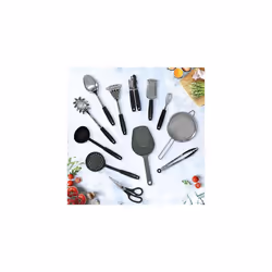 INITIAL 3 Piece Scissor Set Stainless Steel with PP Plastic Handle, 14cm 17cm 22cm