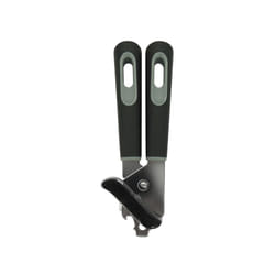 PRO Can Opener, Multi Functional Tin Opener with Bottle Opener, Stainless Steel Function Head, Soft Touch Handle, 21.5x5x4.5cm, Black & Grey