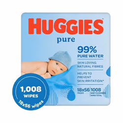 Huggies Pure, Baby Wipes, 18 Packs (1008 Wipes Total)
