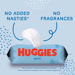 Huggies Pure, Baby Wipes, 18 Packs (1008 Wipes Total)