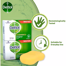 Dettol Bar Soap Original, 2 Count ( Pack of 1)