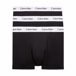 Calvin Klein 3 Pack Trunks - Cotton Stretch, Boxer briefs, Boxer brief, Male, Black, White, Monochromatic, L