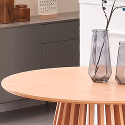Catalina Round Wood Grain Effect Dining Table