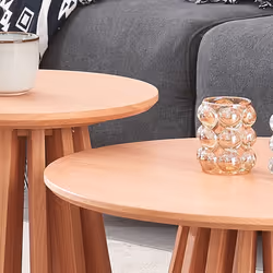 Catalina Wood Grain Effect Coffee Table Twin Set