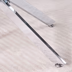 Amara 100cm Round Glass Dining Table With Chrome Silver Legs