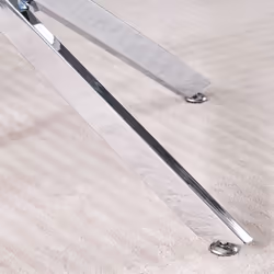 Amara 120cm Round Glass Dining Table With Chrome Silver Legs