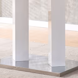 Frias 120cm High Gloss White Modern Dining Table
