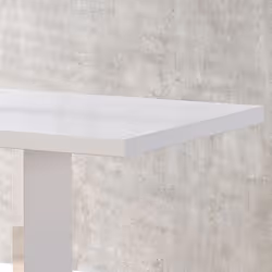 Frias 120cm High Gloss White Modern Dining Table