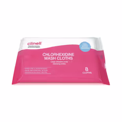 Clinell Chlorhexidine Wash Cloths - 8 cloths