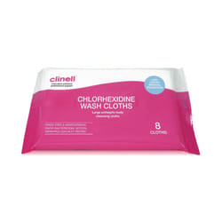 Clinell Chlorhexidine Wash Cloths - 8 cloths