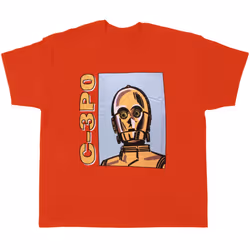 Star Wars "C3PO" Kids T-Shirt [Youth Small] Orange