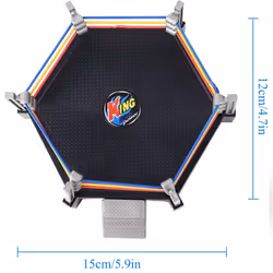 SMACK - King Power Hexagonal Ring & x6 Miniature Wrestling Figure Set