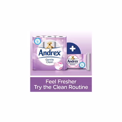 Andrex Toilet Roll - Gentle Clean Toilet Paper, 45 Toilet Rolls