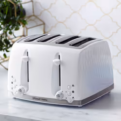 Russell Hobbs Honeycomb 26070 4 Slice Toaster - White