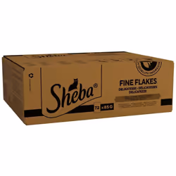 Sheba Fine Flakes Poultry Collection in Jelly 72 Pouches, Wet Cat Food